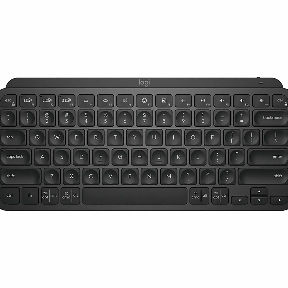 Logitech® MX Keys Mini Minimalist Wireless Illuminated Keyboard, Compact, Bluetooth, Backlit, USB-C, Black