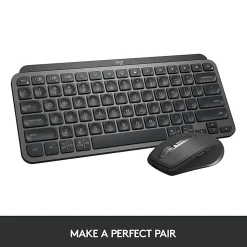 Logitech® MX Keys Mini Minimalist Wireless Illuminated Keyboard, Compact, Bluetooth, Backlit, USB-C, Black