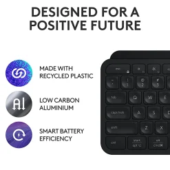Logitech® MX Keys S Wireless Keyboard, Full Size, Black, 920-011406
