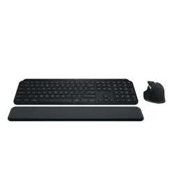 Logitech® MX Keys S Wireless Keyboard And Mouse Combo With Palm Rest, Full Size, 22% Recycled, Black, 920-012274