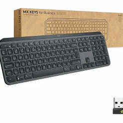 Logitech MX Keys Wireless Illuminated Keyboard for Business, Quiet Perfect-Stroke Keys, Logi Bolt Technology - 920010116