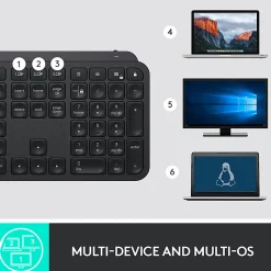 Logitech® MX Keys Wireless Illuminated Keyboard, Black, 920-009295