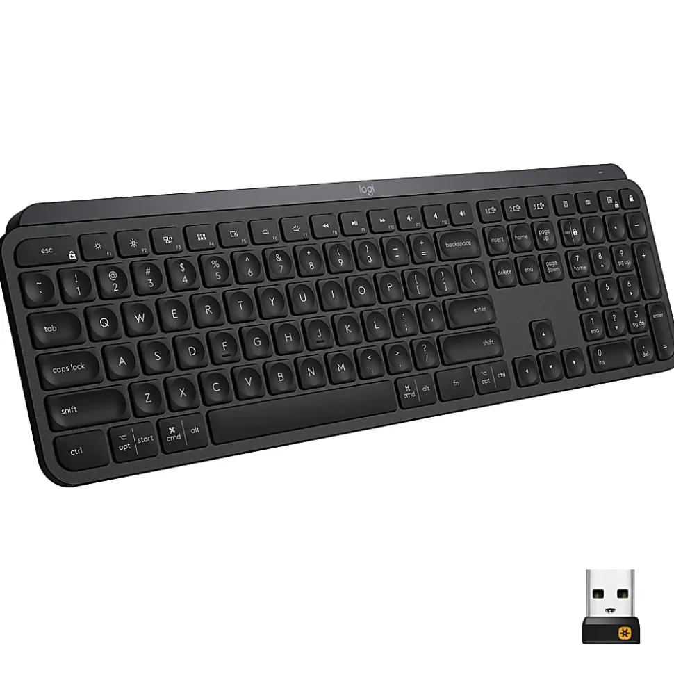Logitech® MX Keys Wireless Illuminated Keyboard, Black, 920-009295