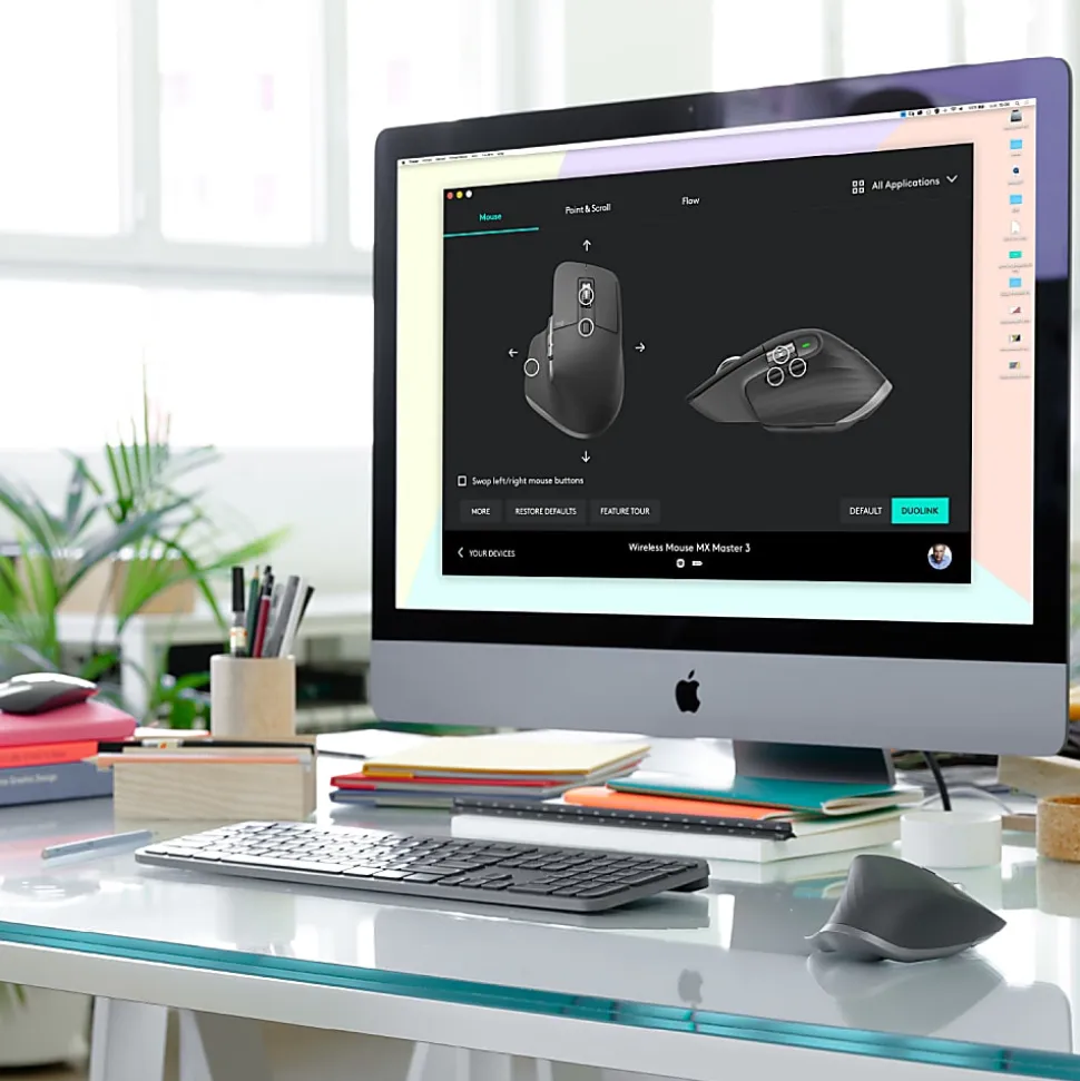 Logitech MX Master 3 Advanced Wireless Mouse, Ultrafast Scrolling, Use on Any Surface, Ergonomic, 4000 DPI, USB-C, Black