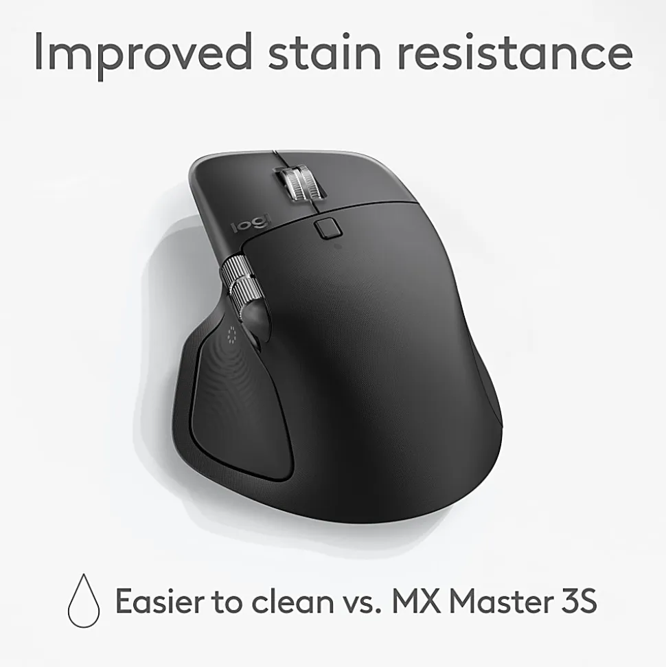 Logitech MX Master 4 Ergonomic Wireless Mouse with Advanced Performance Haptic Feedback, Bluetooth, Black, 910007560