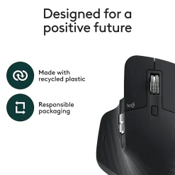 Logitech MX Master 3S Performance Wireless Mouse with Ultra-fast Scrolling, Bluetooth, Black, 910007500