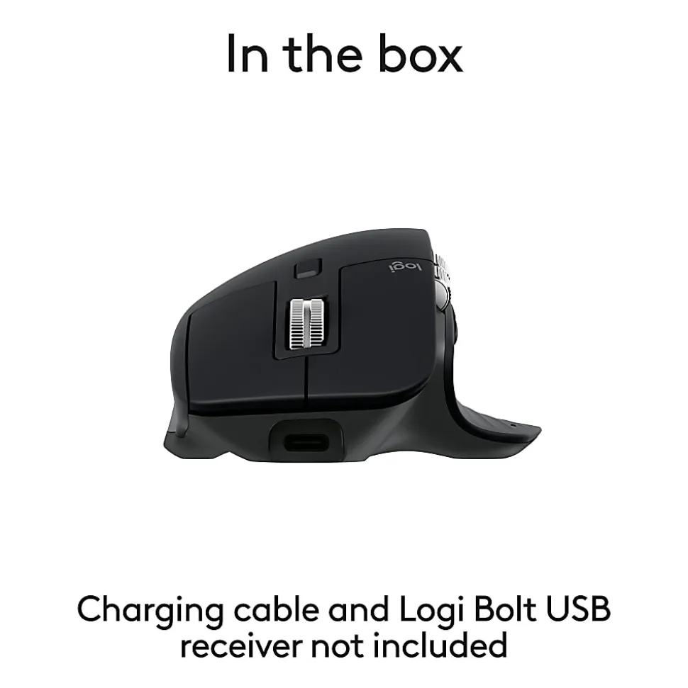 Logitech MX Master 3S Performance Wireless Mouse with Ultra-fast Scrolling, Bluetooth, Black, 910007500