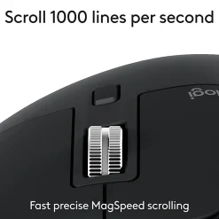 Logitech MX Master 3S Performance Wireless Mouse with Ultra-fast Scrolling, Bluetooth, Black, 910007500