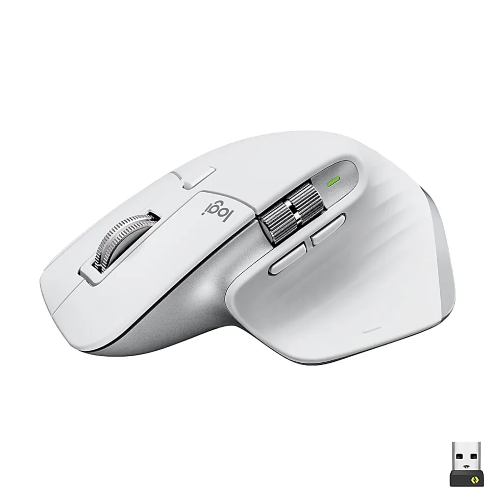 Logitech MX Master 3S - Wireless Performance Mouse with Ultra-fast Scrolling - Pale Gray - Ergo - 8K DPI - Track on Glass - Quiet Clicks