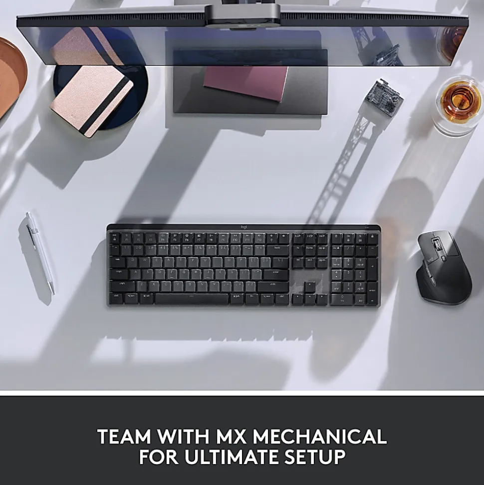 Logitech MX Master 3S - Wireless Performance Mouse with Ultra-fast Scrolling - Pale Gray - Ergo - 8K DPI - Track on Glass - Quiet Clicks