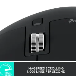 Logitech MX Master 3S - Wireless Performance Mouse with Ultra-fast Scrolling - Black - Ergo - 8K DPI - Track on Glass - Quiet Clicks