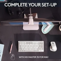 Logitech MX Mechanical Mini for Mac Wireless Illuminated Keyboard, Low-Profile Switches, Tactile Quiet Keys, Pale Gray - 920010553