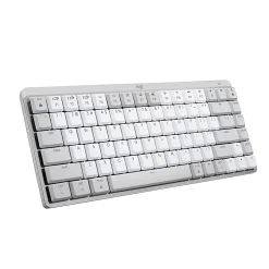 Logitech MX Mechanical Mini for Mac Wireless Illuminated Keyboard, Low-Profile Switches, Tactile Quiet Keys, Pale Gray - 920010553
