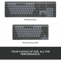 Logitech MX Mechanical Mini Wireless Illuminated Keyboard, Tactile Quiet Switches, Backlit, Bluetooth, US - 920010550