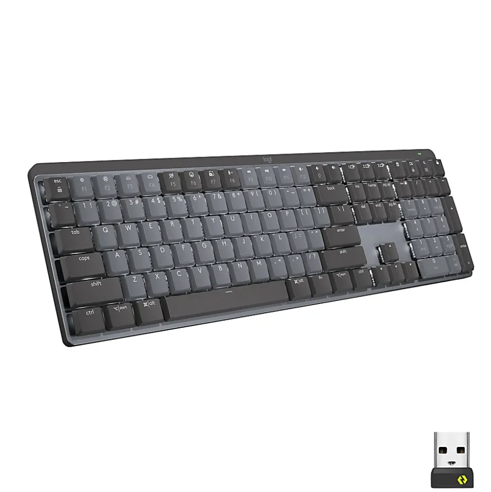 Logitech® MX Mechanical Wireless Illuminated Performance Keyboard, Graphite, 920-010547