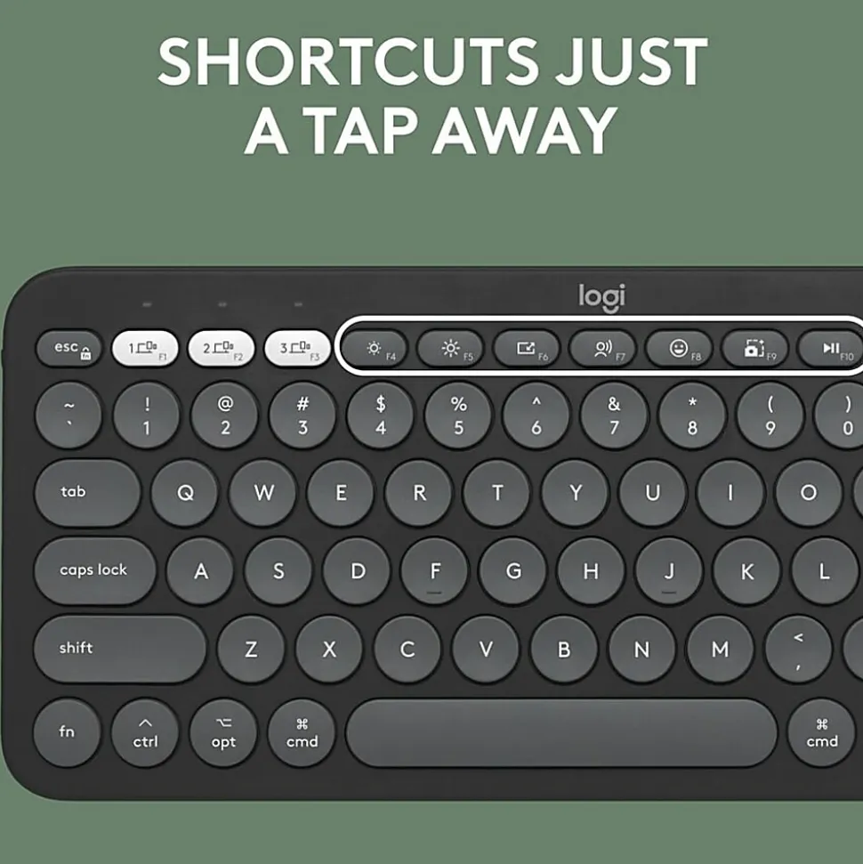 Logitech Pebble 2 Combo for Mac Wireless Keyboard And Mouse, Tonal Graphite