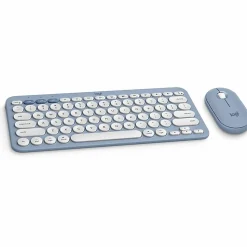 Logitech Pebble 2 Combo for Mac Wireless Keyboard and Mouse, Tonal Blue