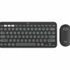 Logitech Pebble 2 Combo, Wireless Keyboard and Mouse, Quiet and Portable, Customizable, Logi Bolt, Tonal Graphite - 920012061