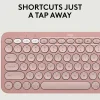 Logitech Pebble 2 Combo, Wireless Keyboard and Mouse, Quiet and Portable, Customizable, Logi Bolt, Tonal Rose - 920012199