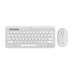 Logitech Pebble 2 Combo Wireless Keyboard And Mouse, Tonal White