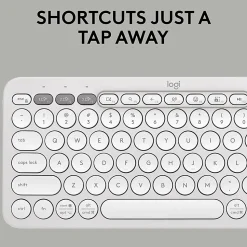 Logitech Pebble 2 Combo Wireless Keyboard And Mouse, Tonal White