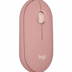 Logitech Pebble Mouse 2 M350s Slim Bluetooth Wireless Mouse, Portable, Customizable Button, Quiet Clicks, Tonal Rose - 910007023