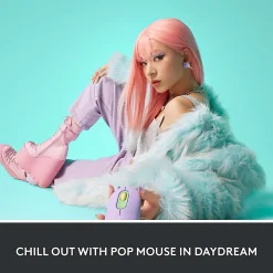 Logitech POP Mouse, Wireless Mouse with Customizable Emojis, SilentTouch Technology, Precision Scroll, Daydream - 910006544