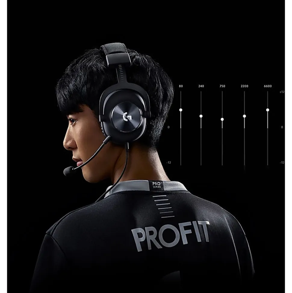 Logitech PRO X Gaming Headset with Blue Vo!ce - Stereo - Mini-phone (3.5mm) - Wired - 35 Ohm - 20 Hz to 20 kHz - 981000817