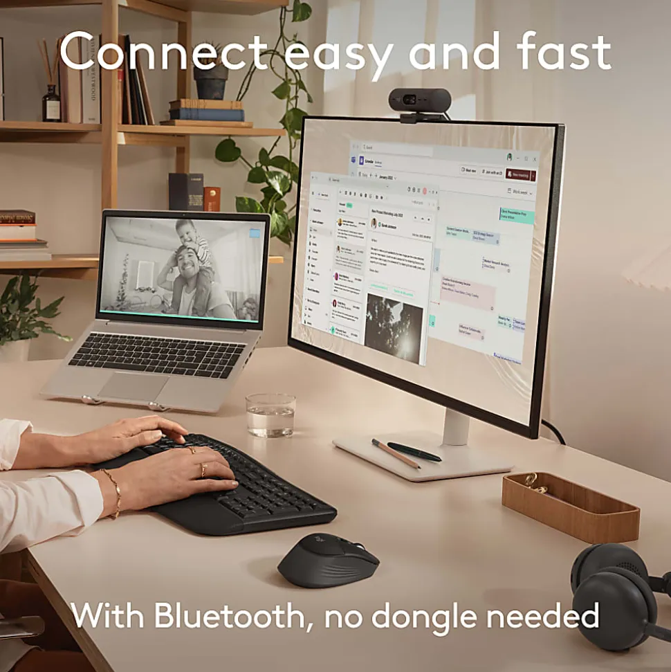 Logitech Signature Comfort Plus M850 L Wireless Mouse, With Palm Cushion, For Windows, Mac, iPad, Black, 910007711