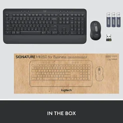 Logitech Signature MK650 Combo For Business Wireless Mouse and Keyboard Combo, Graphite