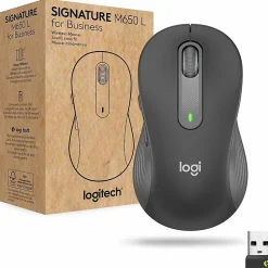 Logitech Signature M650 L for Business (Graphite) - Brown Box - Wireless - Bluetooth/Radio Frequency - 910006346