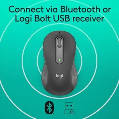 Logitech® Signature M650 L Full Size Wireless Mouse, Graphite