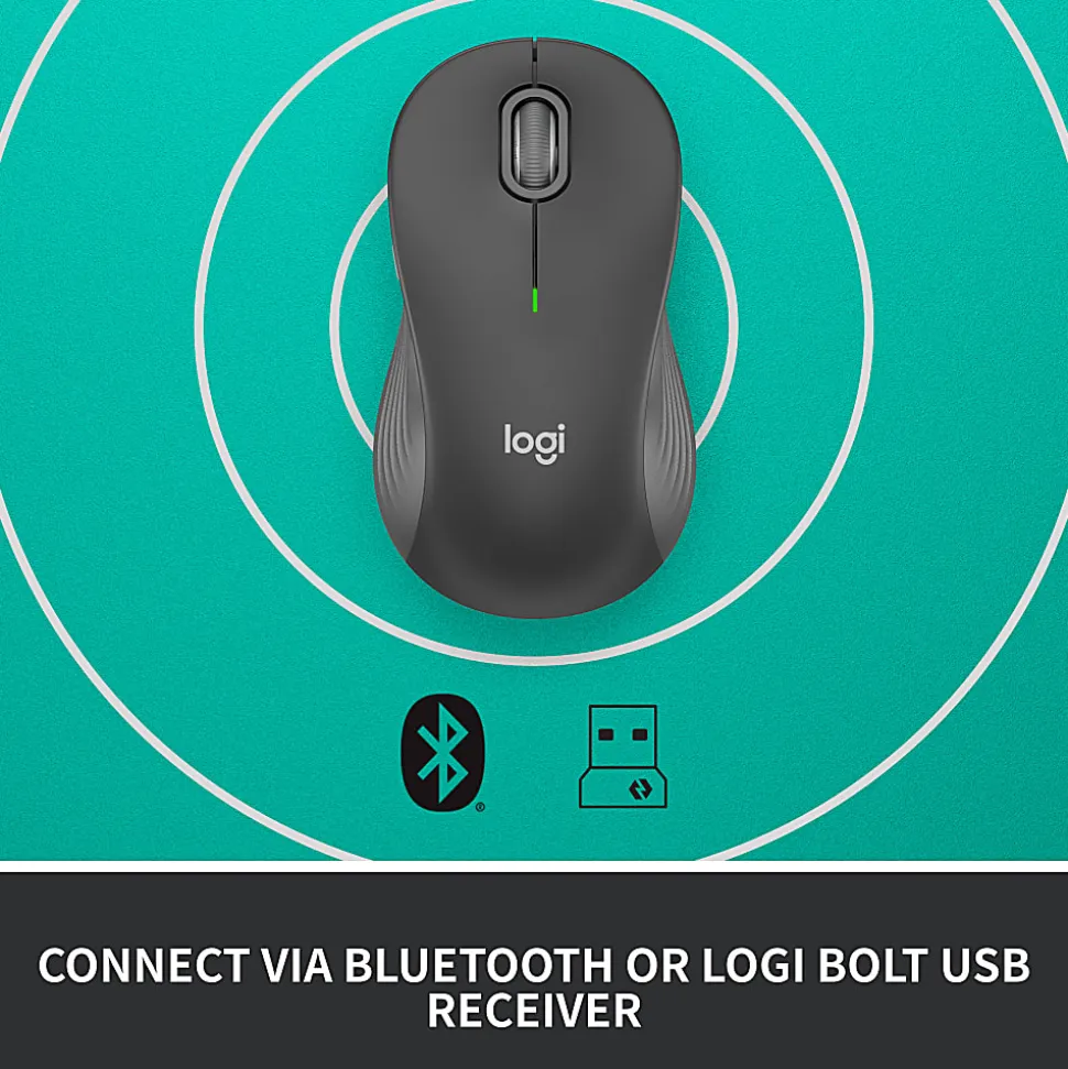 Logitech Signature M550 L Full-Size Wireless Mouse, Graphite, 910-006591
