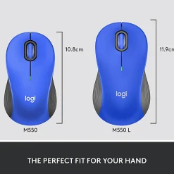 Logitech Signature M550 L Full-Size Wireless Mouse, Blue, 910-006794