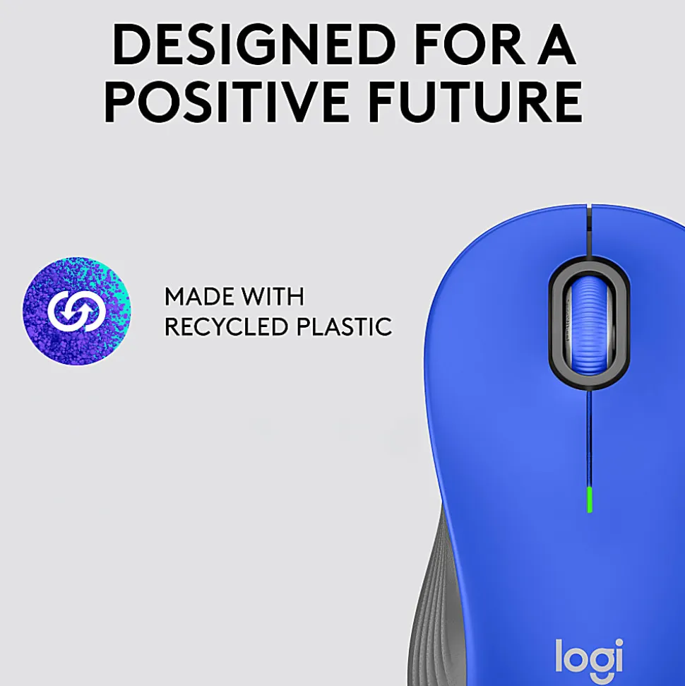 Logitech Signature M550 L Full-Size Wireless Mouse, Blue, 910-006794