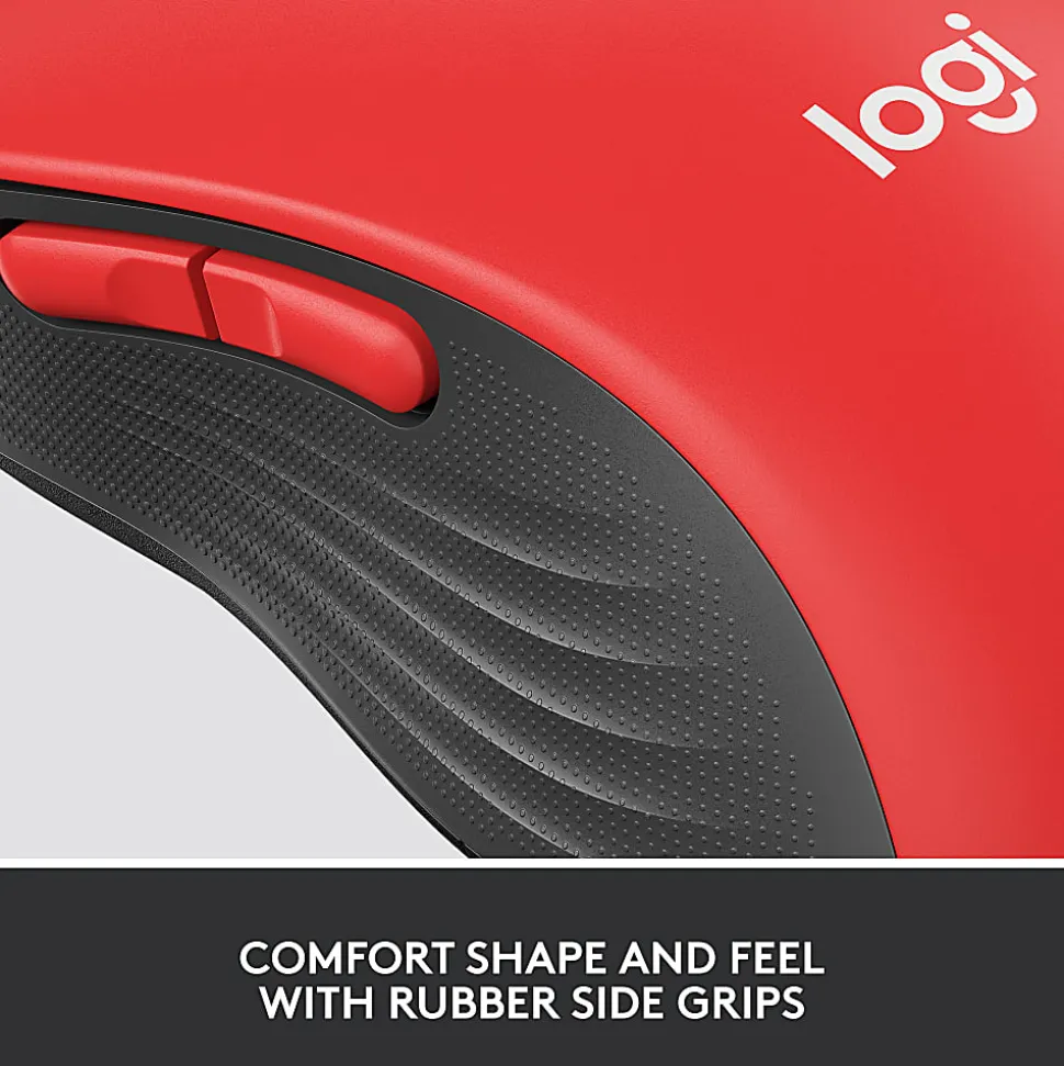 Logitech® Signature M650 L Full-Size Wireless Mouse, Red, 910-006358