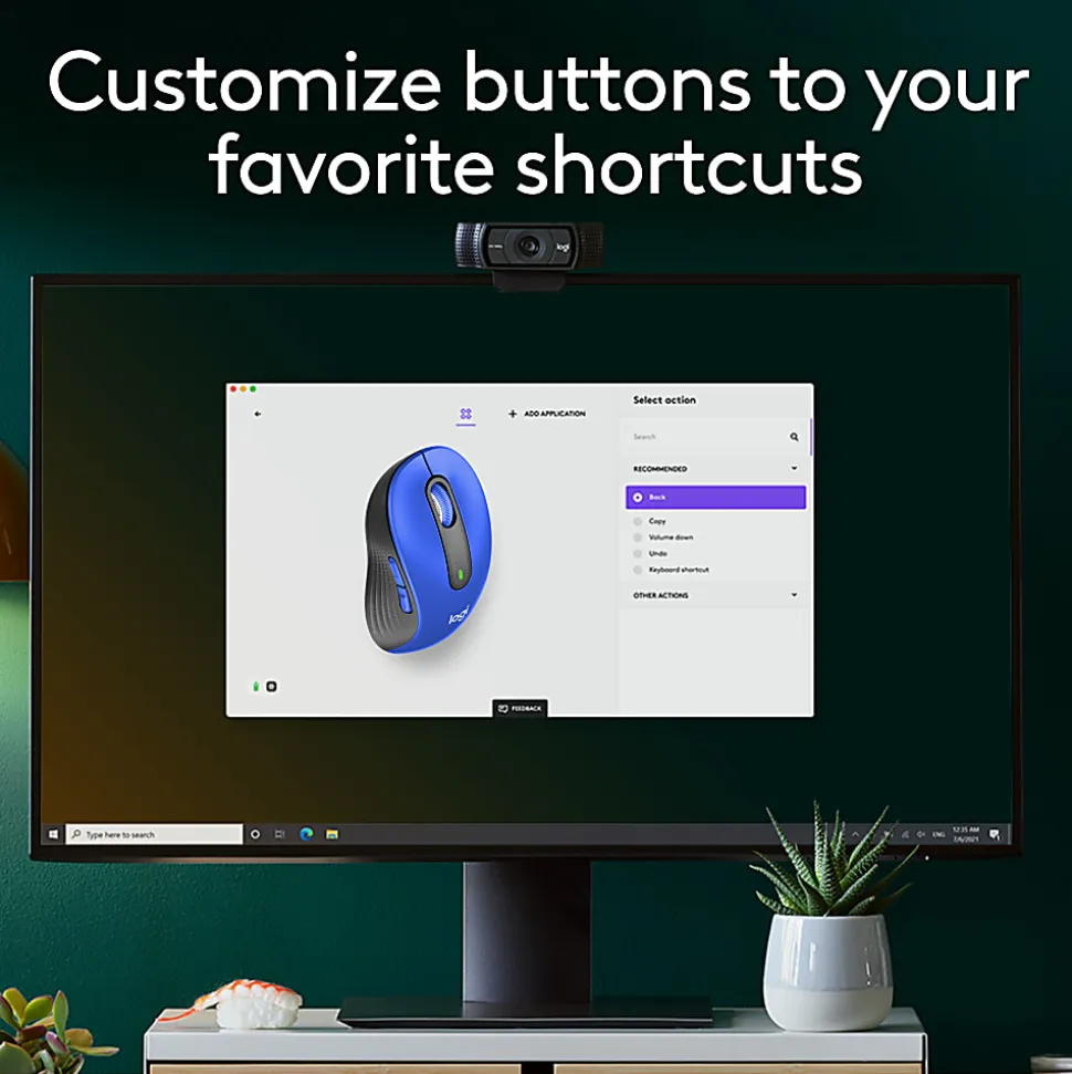 Logitech® Signature M650 L Full-Size Wireless Mouse, Blue, 910-006232