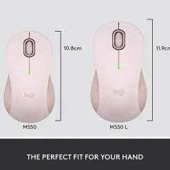 Logitech Signature M550 Wireless Mouse, Rose, 910-006593