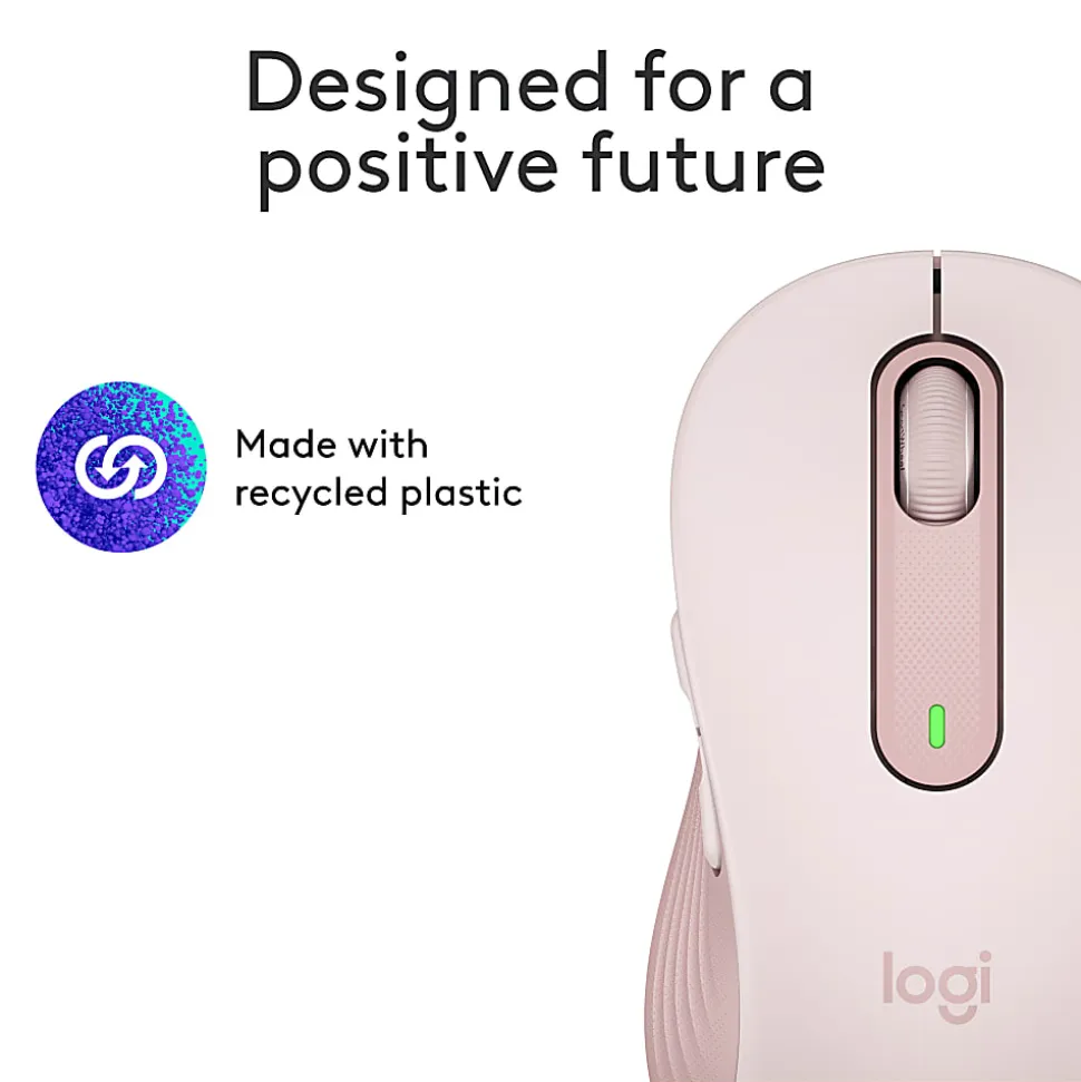 Logitech® Signature M650 Wireless Mouse, Rose, 910-006251
