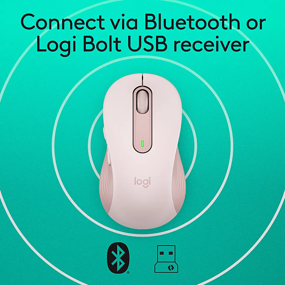 Logitech® Signature M650 Wireless Mouse, Rose, 910-006251