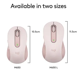 Logitech® Signature M650 Wireless Mouse, Rose, 910-006251