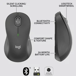 Logitech Signature M550 Wireless Mouse, Graphite, 910-006781