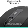 Logitech Signature Wired M520 L for Business, Optical Wired Mouse, USB-C Plug-and-Play, Graphite, 910007497