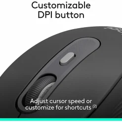 Logitech Signature Wired M520 L for Business, Optical Wired Mouse, USB-C Plug-and-Play, Graphite, 910007497