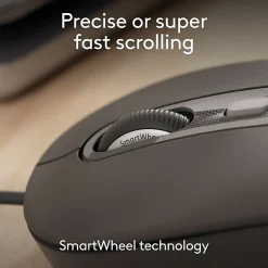 Logitech Signature Wired M520 L for Business, Optical Wired Mouse, USB-C Plug-and-Play, Graphite, 910007497