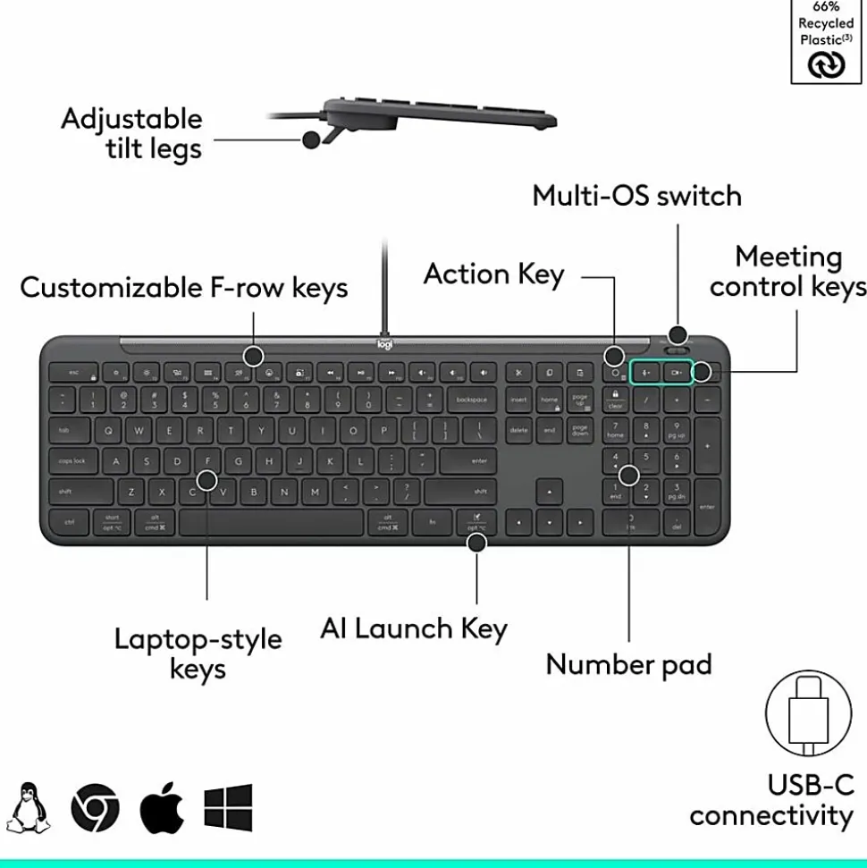 Logitech Sig Slim Wired Mk625 Combo, 920013303