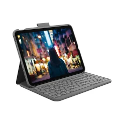 Logitech Slim Folio Keyboard Case for iPad (10th Generation) with Integrated Bluetooth Wireless Keyboard