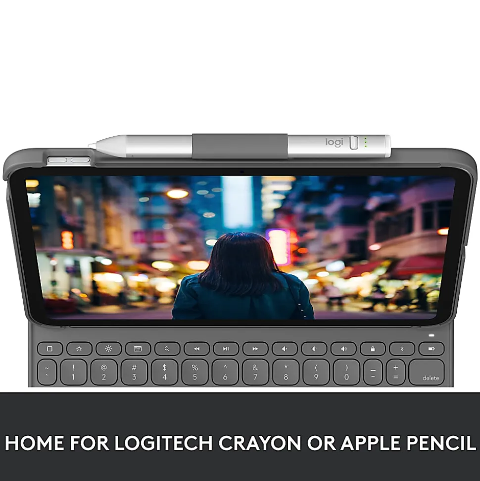 Logitech Slim Folio Keyboard Case for iPad (10th Generation) with Integrated Bluetooth Wireless Keyboard