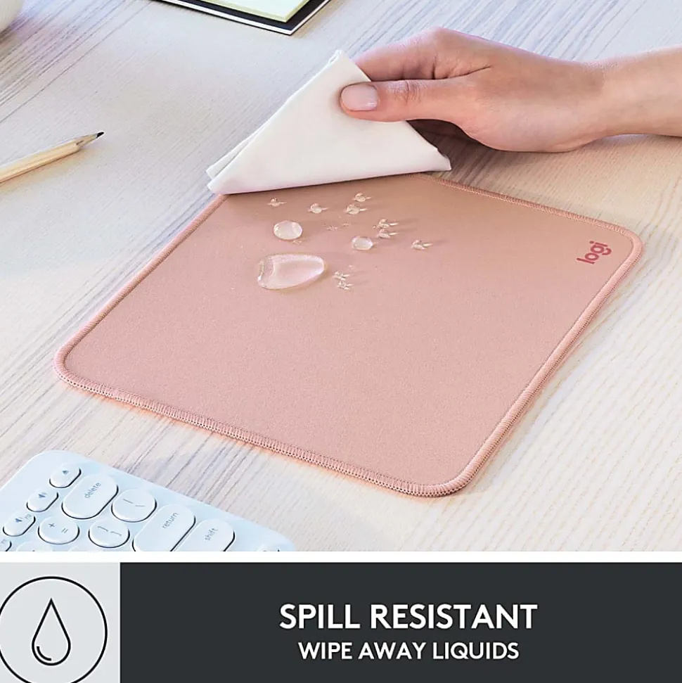 Logitech® Studio Series Mouse Pad, 9-1/8" x 7-15/16", Darker Rose