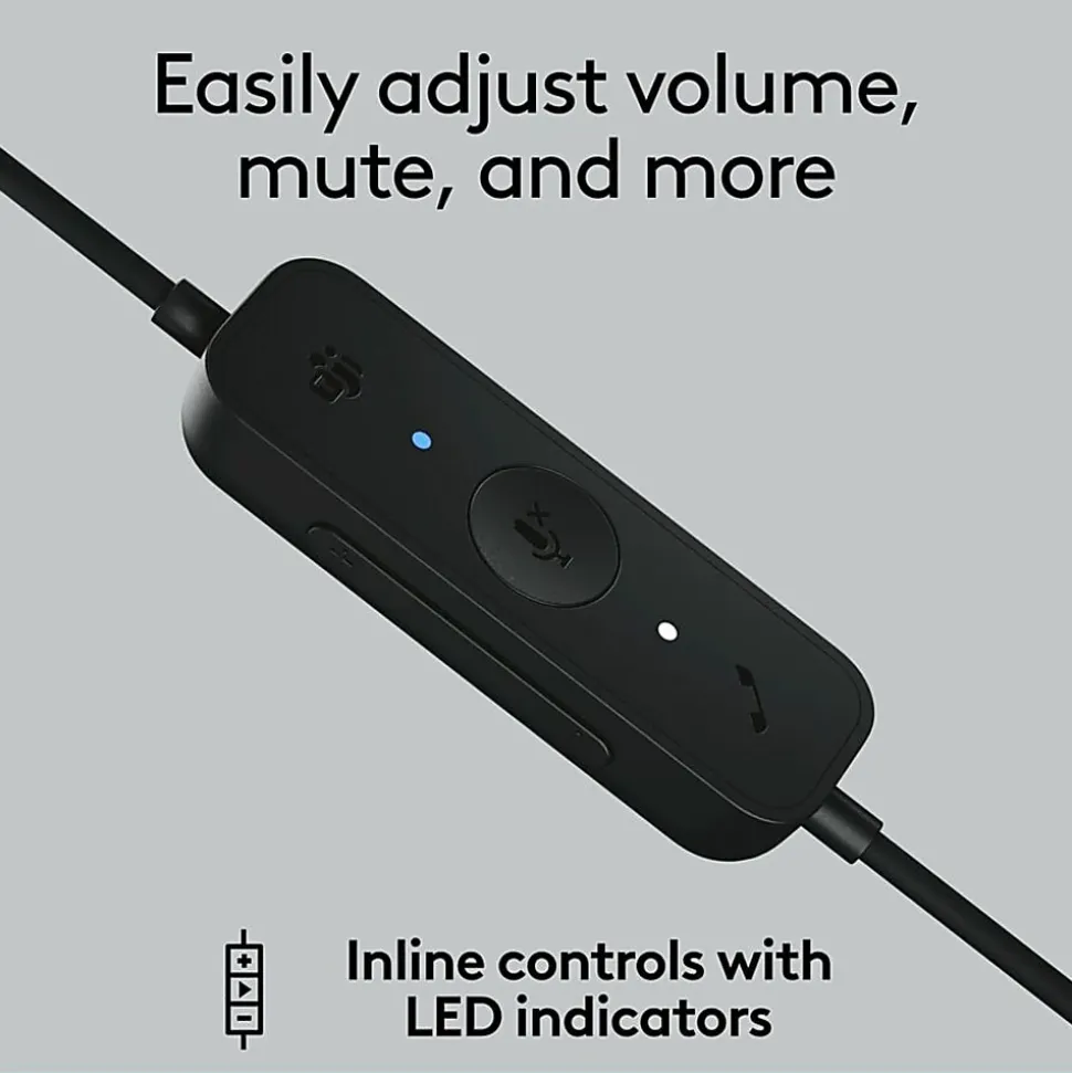 Logitech USB Headset Mono H570e - Mono - USB - Wired - 31.50 Hz to 20 kHz - Over-the-head - Monaural - 981000570